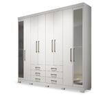 Guarda Roupa Casal Com Espelho 8 Portas Master Vip 8.6 Branco