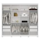 Guarda Roupa Casal Com Espelho 8 Portas Master Vip Branco - S