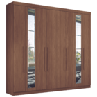 Guarda Roupa Casal Com Espelho 8 Portas Paris Jatobá