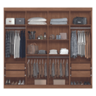 Guarda Roupa Casal Com Espelho 8 Portas Rudi Jatobá Areia