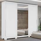 Guarda-roupa Casal Com Espelho Agave 3 Pt 4 Gv Branco