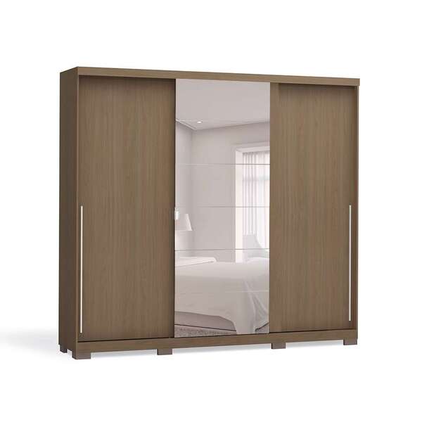 Guarda-roupa Casal Com Espelho Agave 3 Pt 4 Gv Nature