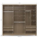 Guarda-roupa Casal Com Espelho Agave 3 Pt 4 Gv Nature