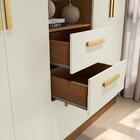 Guarda-roupa Casal Com Espelho Albi 5 Portas 2 Gavetas Canela