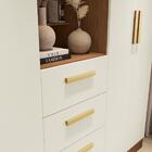 Guarda-roupa Casal Com Espelho Albi 5 Portas 2 Gavetas Canela