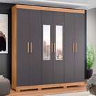 Guarda-roupa Casal Com Espelho Amarok 6 Pt 2 Gv Nature E Tita