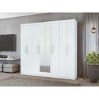 Guarda-roupa Casal Com Espelho Andara 8 Pt 4 Gv Branco