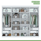 Guarda-roupa Casal Com Espelho Andara 8 Pt 4 Gv Branco