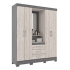 Guarda-roupa Casal Com Espelho B24 4 Portas E 3 Gavetas Briz
