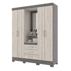 Guarda-roupa Casal Com Espelho B24 4 Portas E 3 Gavetas Briz