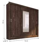 Guarda-roupa Casal Com Espelho Bahia Flex Color 3 Pt Cumaru R