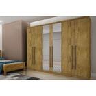 Guarda-roupa Casal Com Espelho Bari 6 Pt 8 Gv Canela