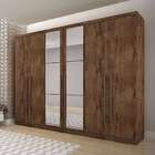 Guarda-roupa Casal Com Espelho Bari 6 Pt 8 Gv Canela