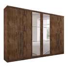 Guarda-roupa Casal Com Espelho Bari 6 Pt 8 Gv Canela