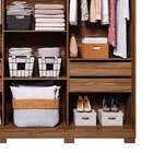 Guarda-roupa Casal Com Espelho Buzios 3 Pt 4 Gv Avelã E Pérola