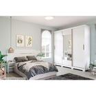 Guarda-roupa Casal Com Espelho Buzios 3 Pt 4 Gv Café E Pérola