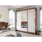 Guarda-roupa Casal Com Espelho Buzios 3 Pt 4 Gv Café E Pérola