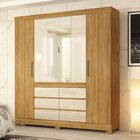 Guarda-roupa Casal Com Espelho Cadis Cinamon/off-white