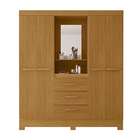 Guarda-roupa Casal Com Espelho Capelinha 4 Pt 3 Gv Freijó