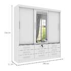 Guarda-roupa Casal Com Espelho Chicago Ii 3 Pt 9 Gv Neve