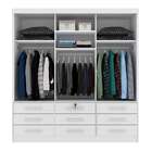 Guarda-roupa Casal Com Espelho Chicago Ii 3 Pt 9 Gv Neve