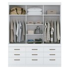 Guarda-roupa Casal Com Espelho Click 3 Pt 9 Gv Branco