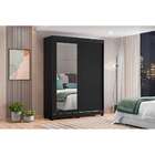 Guarda-roupa Casal Com Espelho Cobalt Flex 2 Pt 2 Gv Preto E