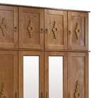 Guarda-roupa Casal Com Espelho Colonial Ii 11 Pt Imbuia Aceti