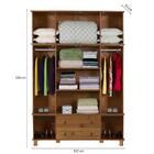 Guarda-roupa Casal Com Espelho Colonial Ii 11 Pt Imbuia Aceti