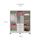Guarda-roupa Casal Com Espelho Cordoba 5 Pt 4 Gv Branco