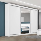 Guarda Roupa Casal Com Espelho Costas 3mm - Toronto-branco Ac