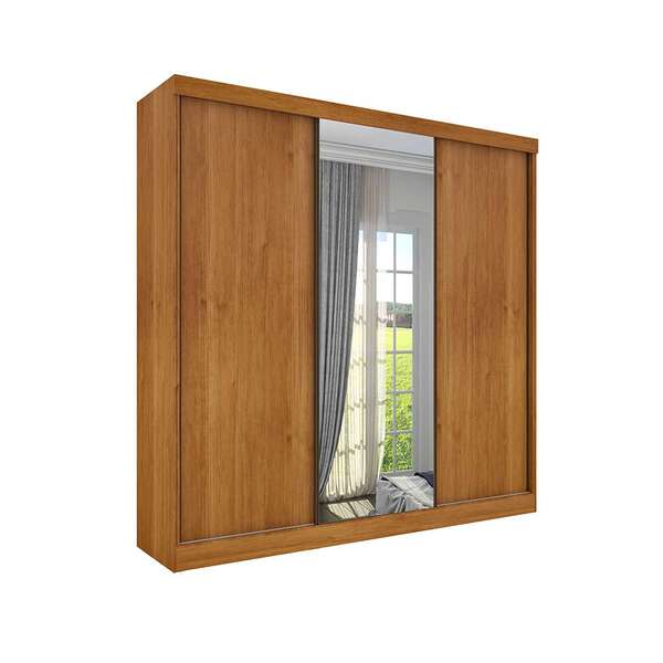 Guarda-roupa Casal Com Espelho Dacar Flex 3 Pt 4 Gv Cinamomo
