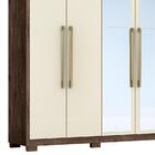 Guarda-roupa Casal Com Espelho Daniela 6 Pt 6 Gv Café E Off W