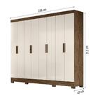 Guarda-roupa Casal Com Espelho Diplomata 8 Pt 4 Gv Baunilha E