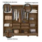 Guarda-roupa Casal Com Espelho Diplomata 8 Pt 4 Gv Baunilha E