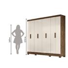 Guarda-roupa Casal Com Espelho Diplomata 8 Pt 4 Gv Baunilha E