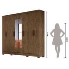 Guarda-roupa Casal Com Espelho Diplomata 8 Pt 4 Gv Castanho W