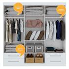 Guarda Roupa Casal Com Espelho E 6 Portas Roma Wemov Freijó