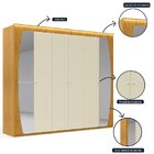 Guarda Roupa Casal Com Espelho E Led 6 Portas 6 Gavetas Inova