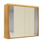 Guarda Roupa Casal Com Espelho E Led 6 Portas 6 Gavetas Inova