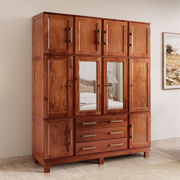 Guarda Roupa Casal Com Espelho E Pés 10 Portas 3 Gavetas Pari