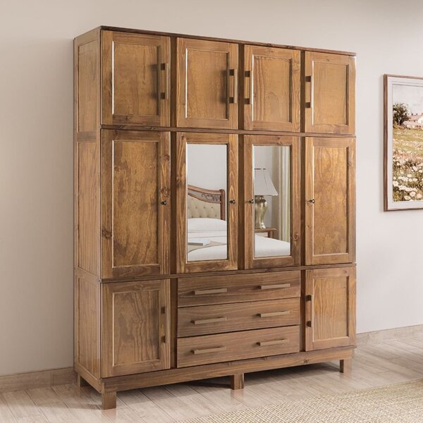 Guarda Roupa Casal Com Espelho E Pés 10 Portas 3 Gavetas Pari