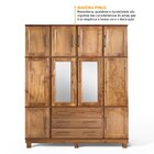 Guarda Roupa Casal Com Espelho E Pés 10 Portas 3 Gavetas Pari