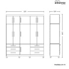 Guarda Roupa Casal Com Espelho E Pés 11 Portas 6 Gavetas Trit