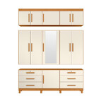 Guarda Roupa Casal Com Espelho E Pés 11 Portas 6 Gavetas Trit