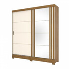 Guarda Roupa Casal Com Espelho E Pés 2 Portas De Correr B352