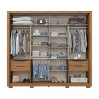 Guarda Roupa Casal Com Espelho E Pés 2 Portas De Correr Medel