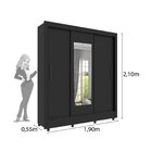 Guarda Roupa Casal Com Espelho E Pés 3 Portas 4 Gavetas Taifa