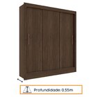 Guarda Roupa Casal Com Espelho E Pés 3 Portas 4 Gavetas Taifa