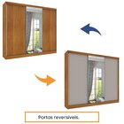 Guarda Roupa Casal Com Espelho E Pés 3 Portas 6 Gavetas 270cm